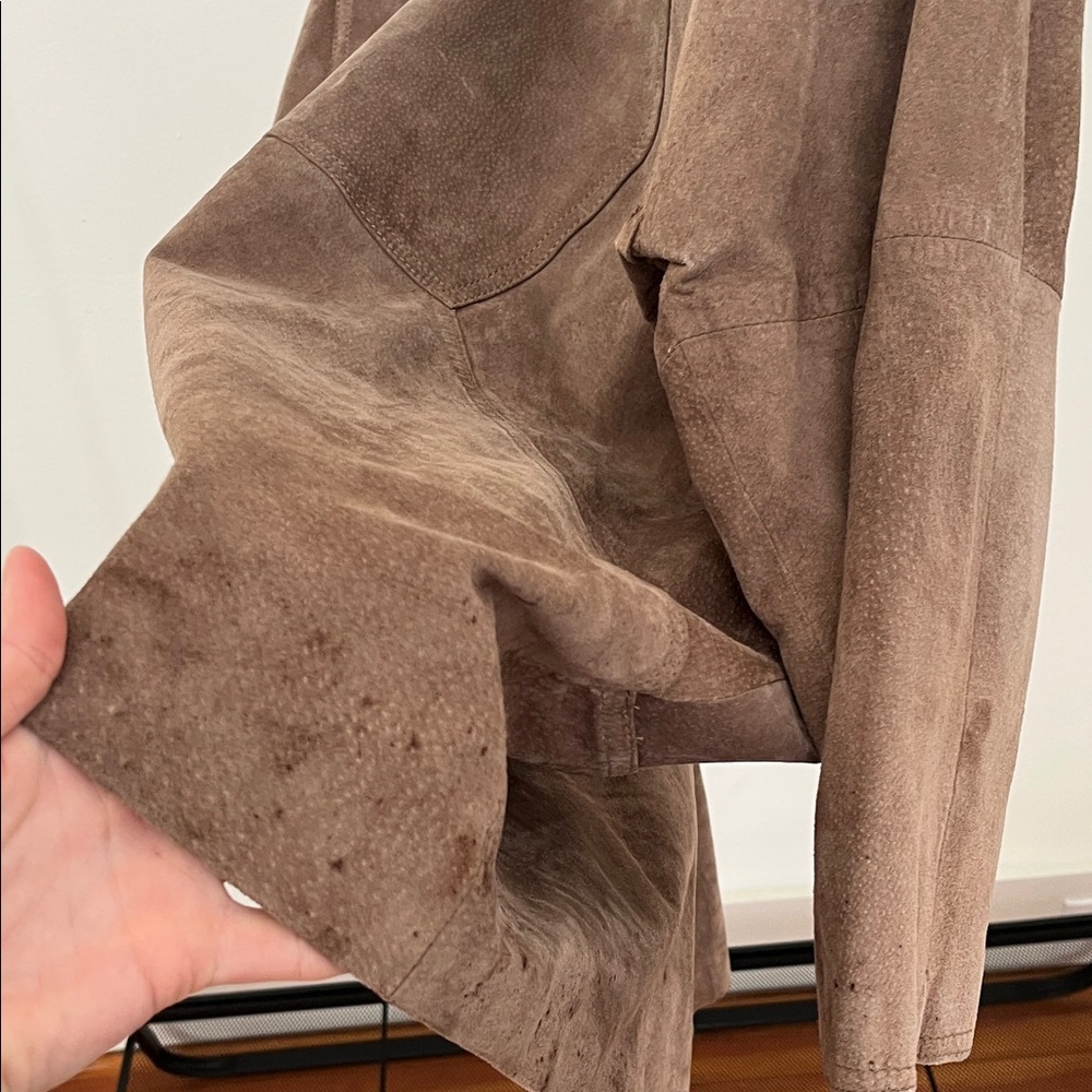 Vintage Brown Suede Men's Coat Laurice Brand - Picture 7 of 10